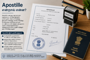 Apostille meaning in Tamil