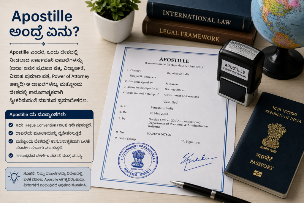 Apostille Meaning in Kannada
